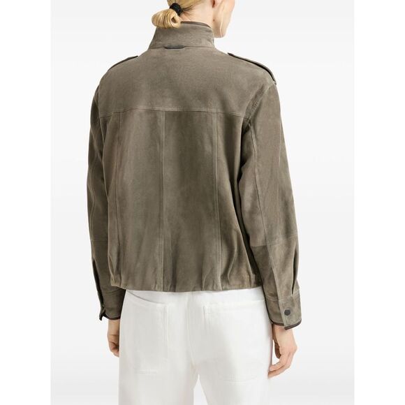 Brunello Cucinelli Women Leather Jacket - Picture 5 of 5